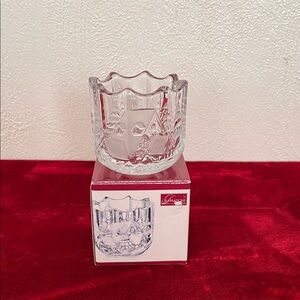 Clear Glass Candle Holder by